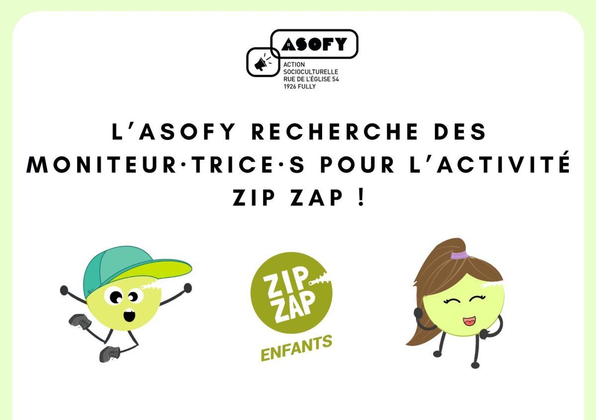 L’AsoFy recherche des moniteur·trice·s pour le Zip Zap !